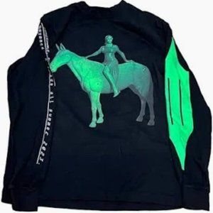 Beyonce Official Renaissance World Tour 2023 L/S Shirt Chroma Green Horse L